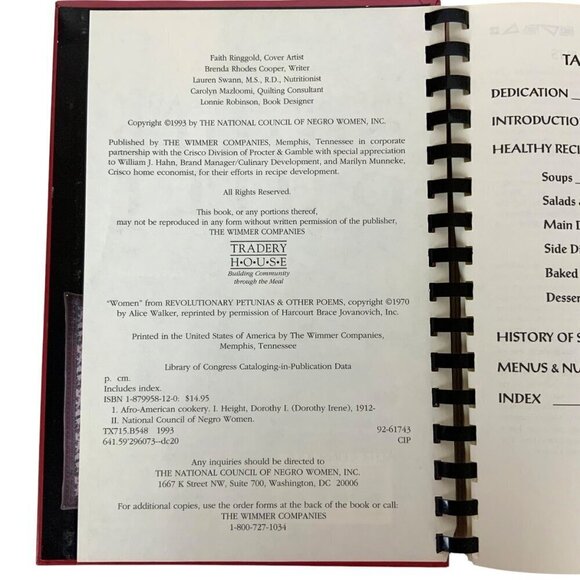 The Black Family Dinner Quilt Cookbook by Dorothy Height & National Council Of N - Picture 4 of 13